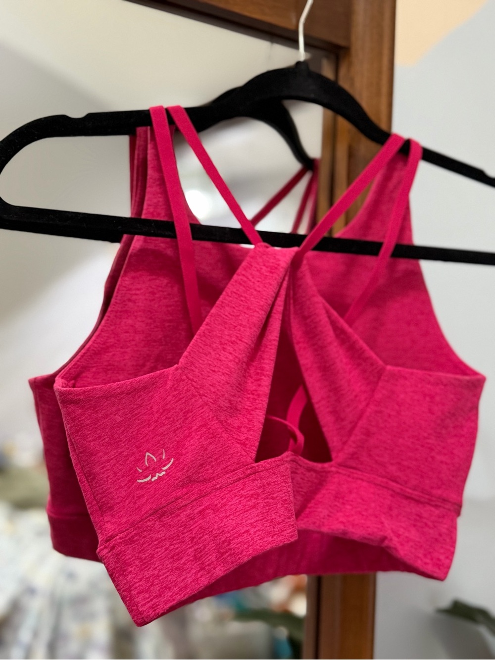 Beyond Yoga Spacedye Enlighten Long Line Bra - Cranberry Heather Small